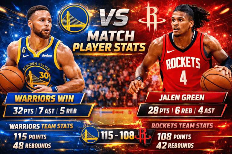 Golden State Warriors vs Houston Rockets Match Player Stats