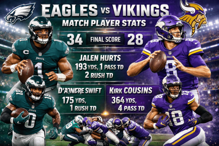 Philadelphia Eagles vs Minnesota Vikings Match Player Stats