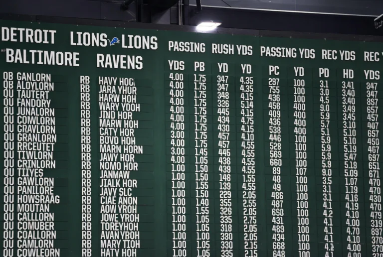 Detroit Lions vs Baltimore Ravens Match Player Stats